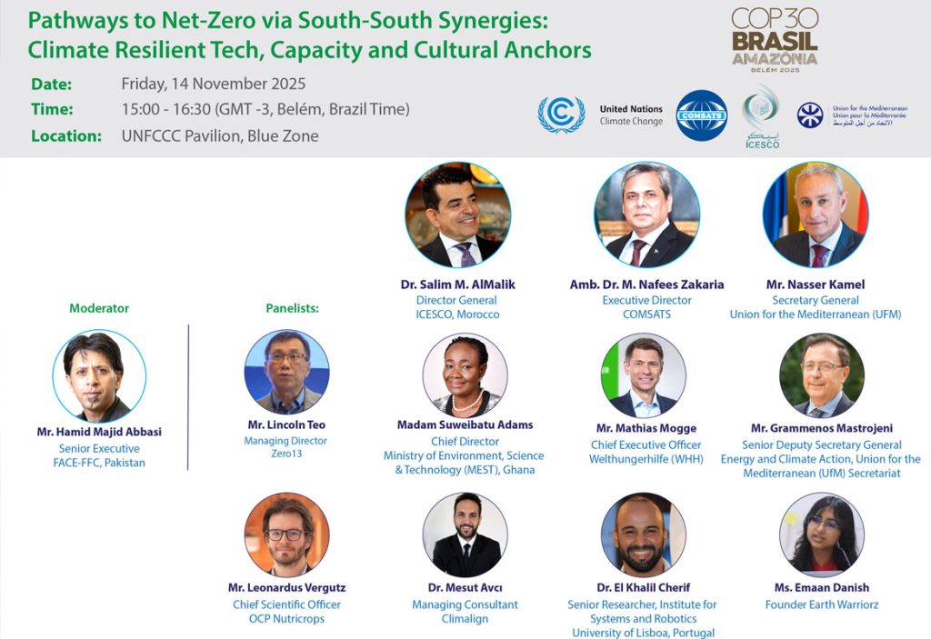 "Pathways to Net-Zero Through South-South Synergies: Climate-Resilient Technologies, Capacities, and Cultural Anchors"