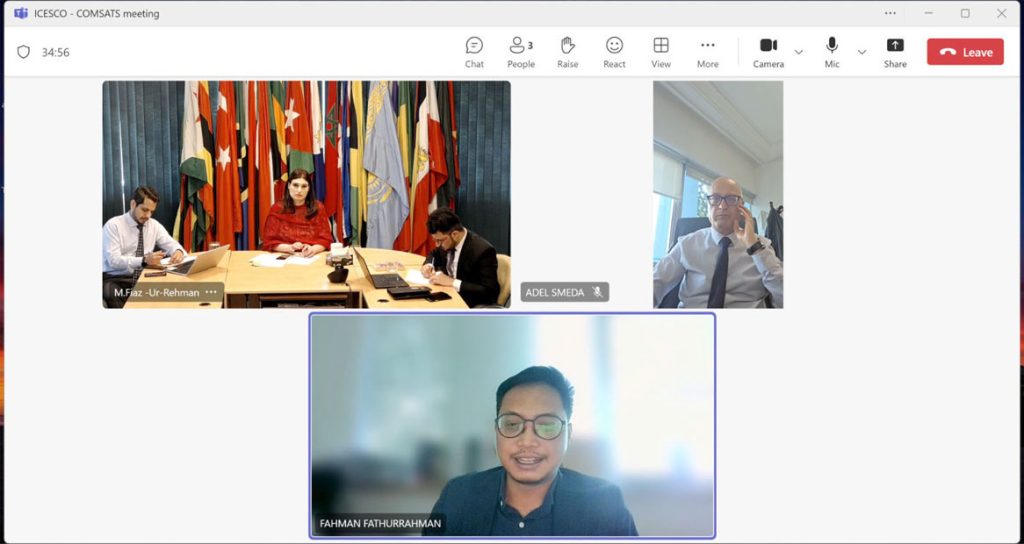 COMSATS and ICESCO Virtually Discuss Upcoming Joint Initiatives